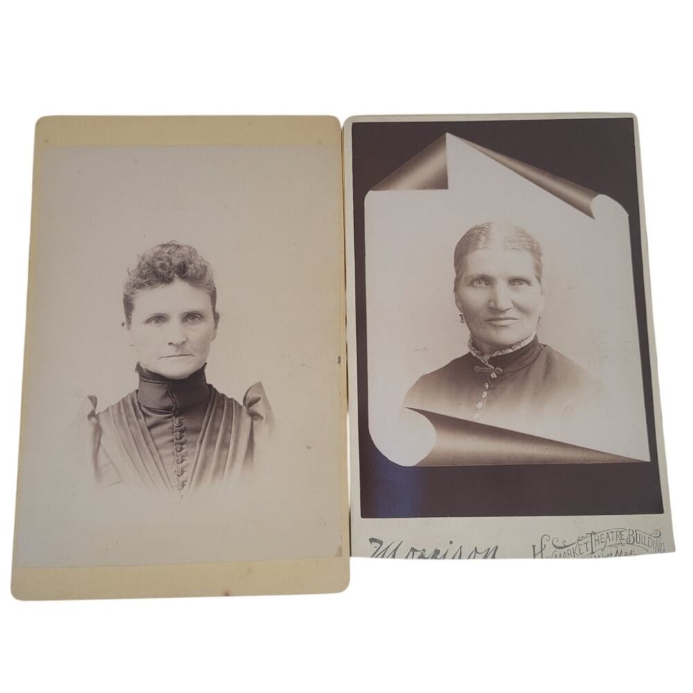 Antique Cabinet Card Photos Lady Portrait Victorian Ephemera‎ Lot